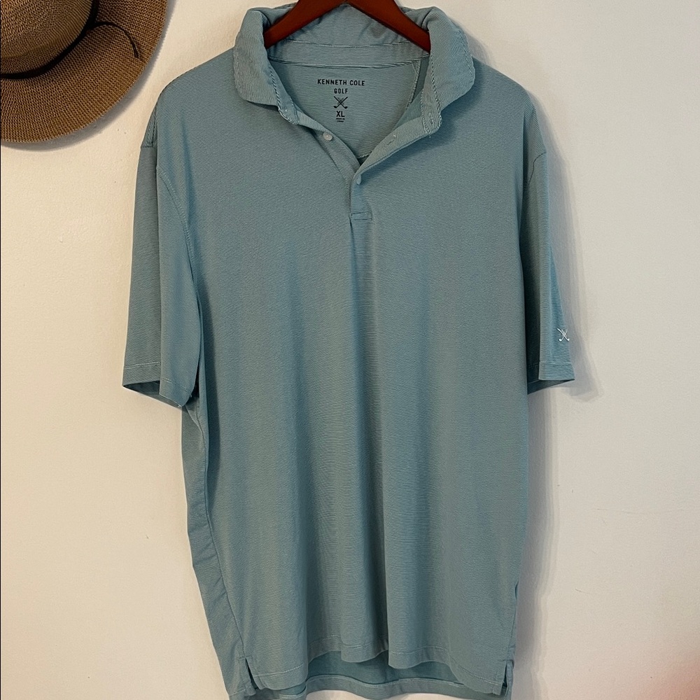 Kenneth Cole Men’s Slate Blue Polo Shirt